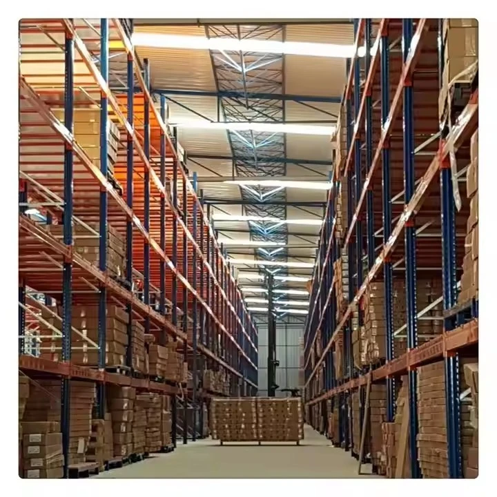Lieljaudas industriālie plaukti noliktavas uzglabāšanas palešu plaukti